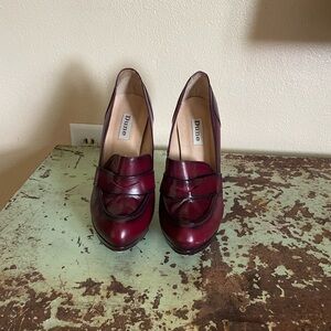 Dune London Deep Red Heels